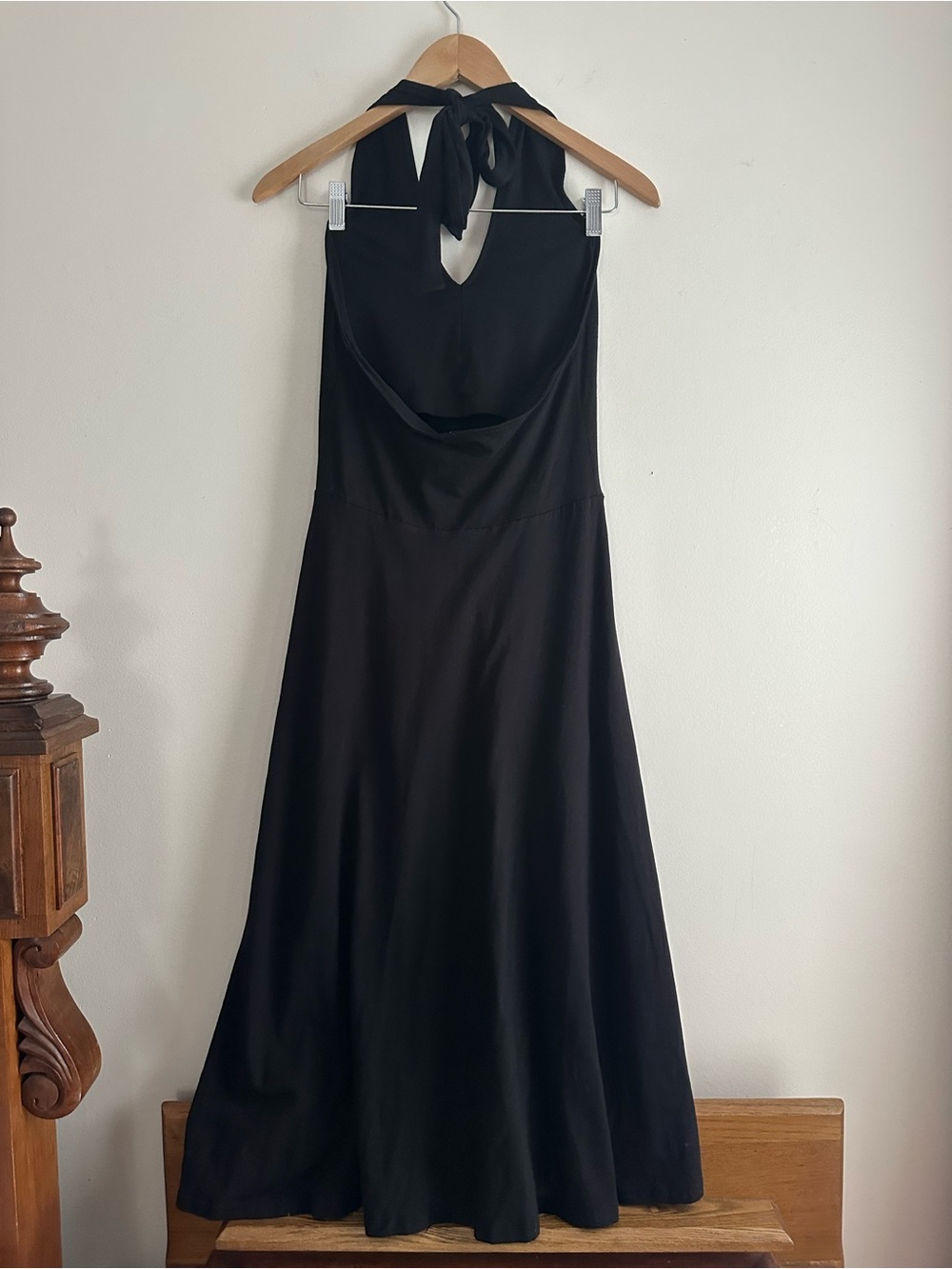 Pact • Organic Cotton Fit & Flare Modern Halter Dress in Black - Picture 5 of 9